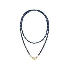 Roxanne Assoulin ROXANNE ASSOULIN The Happy Cord Charm Necklace Navy Without Charm